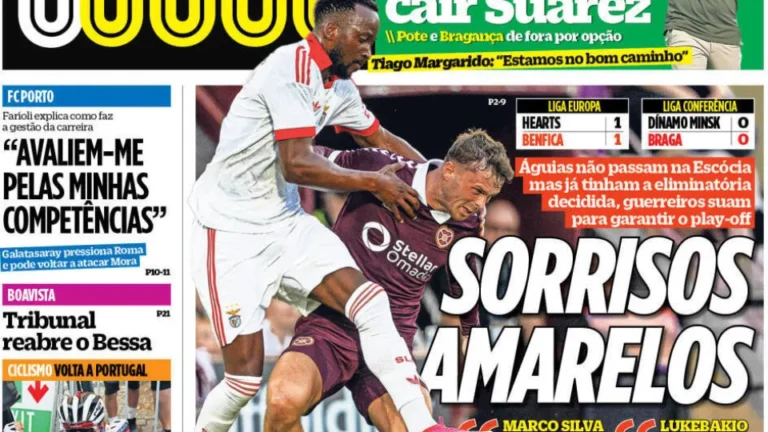 Here: Benfica’s yellow smile and arm wrestling by Rodrigo Mora